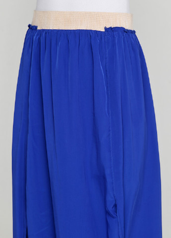 Синяя кэжуал однотонная юбка Mango а-силуэта (трапеция)