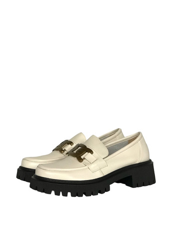 Egga Туфли лоферы молочный з натуральная кожа, италия — демисезон (258288069)