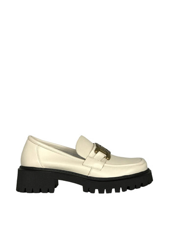 Egga Туфли лоферы молочный з натуральная кожа, италия — демисезон (258288069)