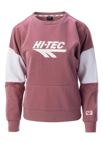 Світшот Hi-Tec - Прямий крій логотип рожевий спортивний поліестер - (258604181)