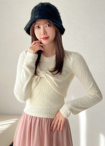 Молочний демісезонний комплект (лонгслів, топ) FRIFUL