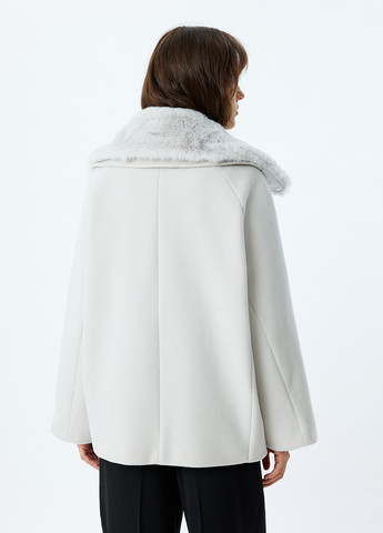 Світло-сіре Кежуал напівпальто однобортне KOTON однотонне