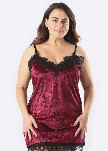 Бордовий демісезонний комплект (нічна сорочка, халат) Ghazel