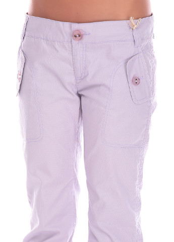 Сиреневые кэжуал летние прямые брюки Pepe Jeans