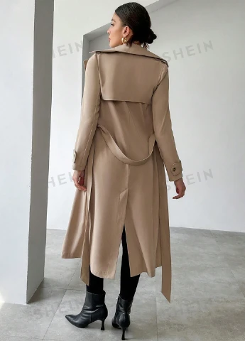 Плащ SHEIN тренчкот на гудзиках демісезон (302498109)