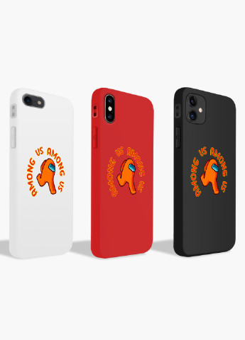 Чехол силиконовый Apple Iphone 8 Амонг Ас Оранжевый (Among Us Orange) (6151-2408) MobiPrint (219561280)