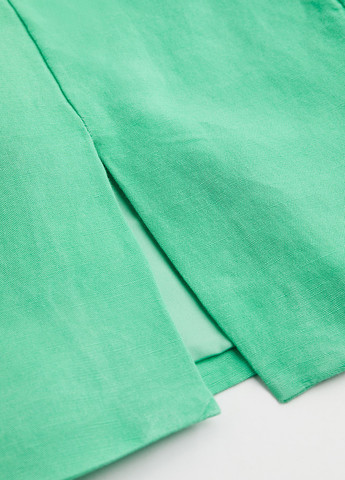 Зеленая кэжуал однотонная юбка H&M