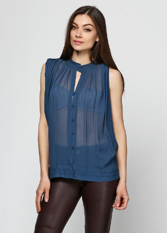Темно-синяя летняя блуза Karen by Simonsen