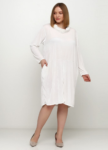 Белое кэжуал платье оверсайз Made in Italy однотонное