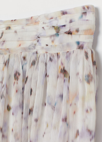 Молочная кэжуал с рисунком юбка H&M а-силуэта (трапеция)