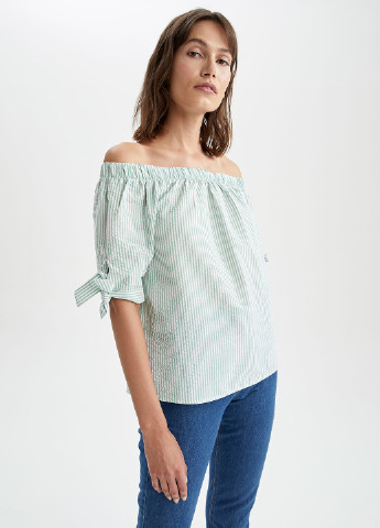 Мятная летняя блуза DeFacto