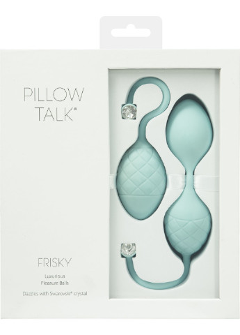 Розкішні вагінальні кульки - Frisky Teal з кристалом Pillow Talk (251903331)