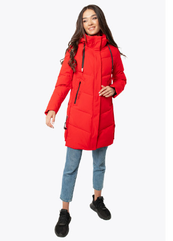 Красная зимняя женская зимняя куртка Avecs