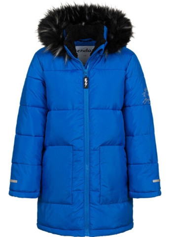Темно-голубая демисезонная курточка для мальчика удлиненная Endo C04A014_1