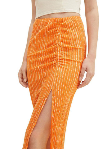 Оранжевая кэжуал с рисунком юбка Tom Tailor
