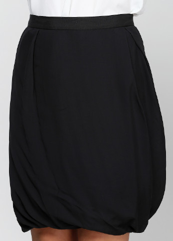 Черная кэжуал однотонная юбка Massimo Dutti колокол