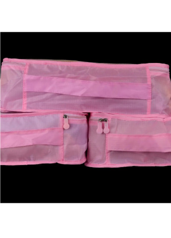 Набір дорожніх органайзерів для подорожей для зберігання речей косметики 6 шт. (473509-Prob) Рожевий Unbranded (254966252)