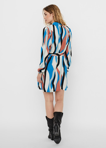 Комбинированное кэжуал платье Vero Moda с абстрактным узором