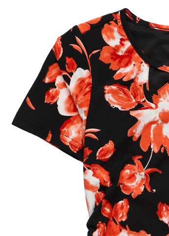 Черное кэжуал платье Fransa с цветочным принтом