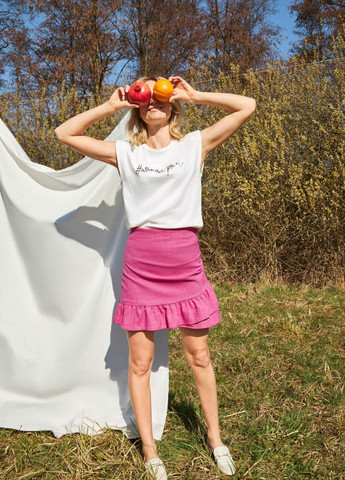 Розовая кэжуал однотонная юбка Orsay