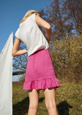 Розовая кэжуал однотонная юбка Orsay