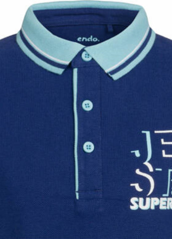 Синяя детская футболка-поло для мальчика для мальчика Endo
