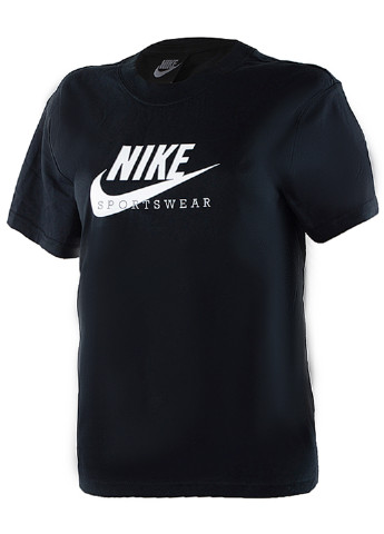 Черная футболка Nike Nike W NSW HERITAGE SS TOP HBR