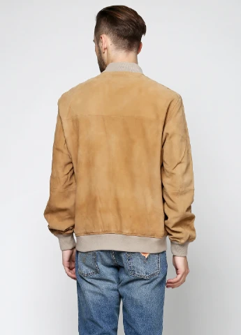 Бомбер шкіряний Levi's на блискавці (204885004)