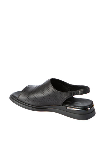 Черные босоножки LEDY MARCIA без застежки с перфорацией