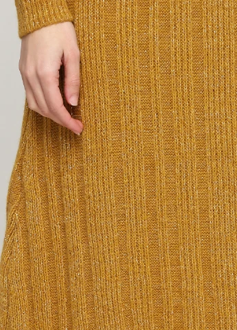 Гірчична кежуал сукня Dins Tricot однотонна