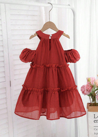 Темно-червона сукня SHEIN (365628633)