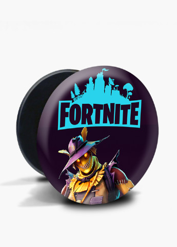 Попсокет (Popsockets) держатель для смартфона Фортнайт скин Сено (Fortnite skin Hay Man) (8754-2693) Черный MobiPrint (221548601)