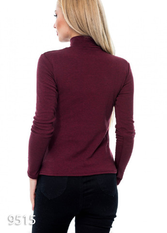 Бордовый зимний светр жіночий пуловер ISSA PLUS 9515