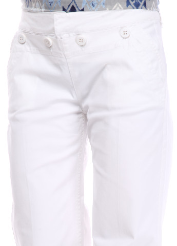 Белые кэжуал демисезонные клеш брюки Fornarina