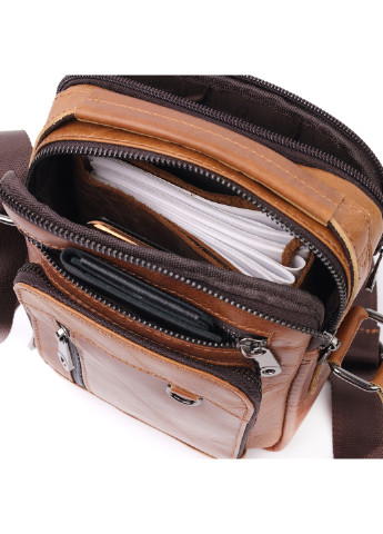 Мужская кожаная сумка 17х21х6 см Vintage (255710402)