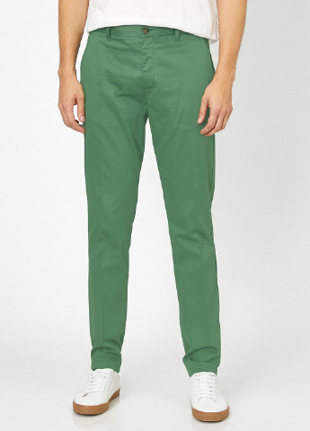 Зеленые кэжуал демисезонные чиносы брюки KOTON