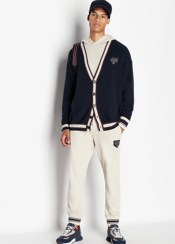 Светло-серые кэжуал демисезонные джоггеры брюки Armani Exchange