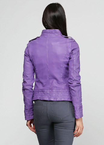 Фиолетовая демисезонная куртка кожаная Sussex