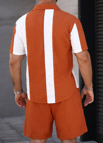 Комбінований літній костюм (сорочка, шорти) з шортами, з сорочкою SHEIN