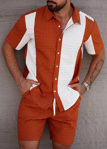 Комбінований літній костюм (сорочка, шорти) з шортами, з сорочкою SHEIN