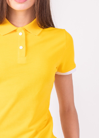 Желтая женская футболка-футболка поло женская TvoePolo однотонная