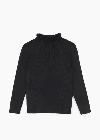 Черный зимний свитер No Brand