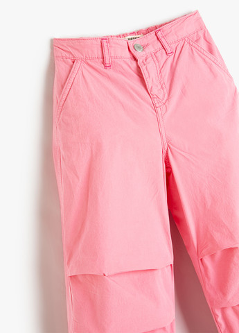 Розовые кэжуал демисезонные брюки KOTON