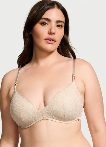 Бежевый демисезонный комплект (бюстгальтер, трусики) Victoria's Secret