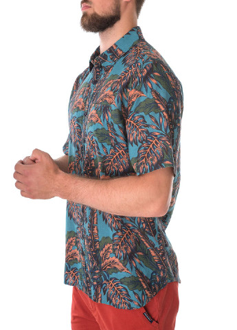 Синяя рубашка с цветами E-Bound