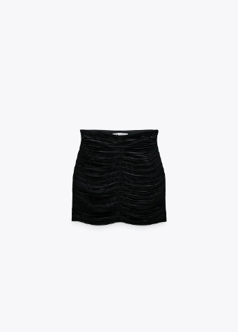 Черная кэжуал однотонная юбка Zara