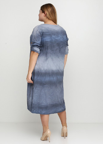 Сіро-голубий кежуал платье Micok з градієнтом