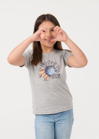 Сіра демісезонна футболка дитяча Наталюкс 41-5306