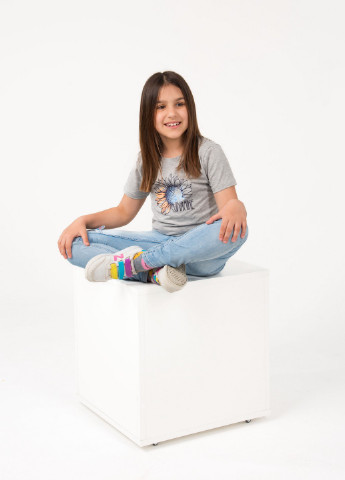 Сіра демісезонна футболка дитяча Наталюкс 41-5306