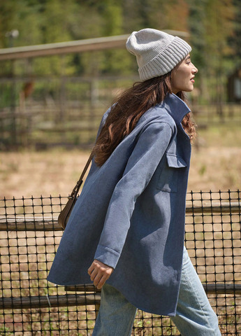 Темно-сіра демісезонна куртка куртка-піджак SHEIN